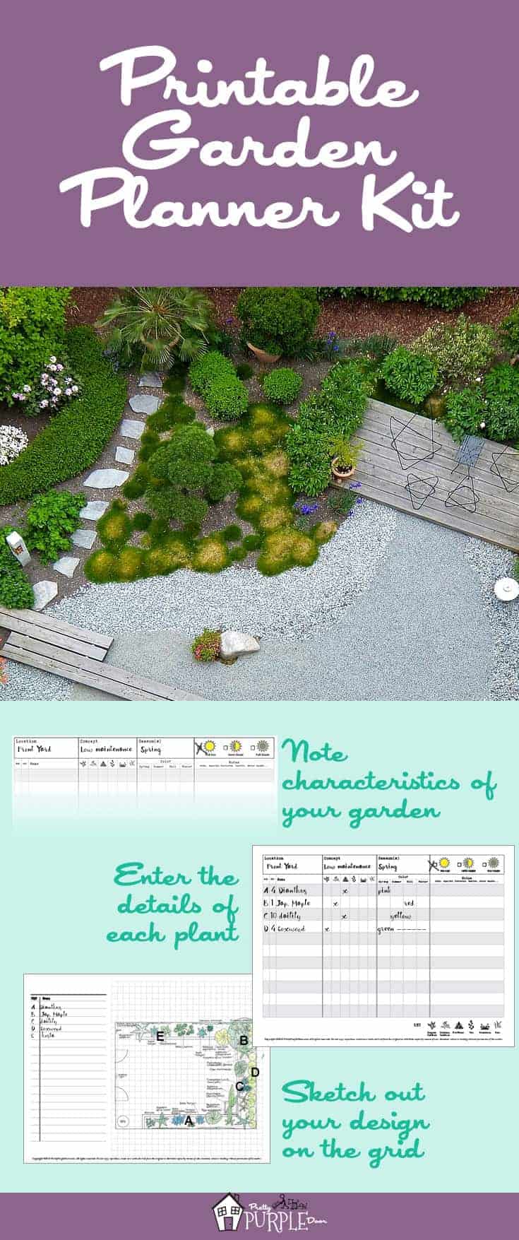 Printable Garden Planner Kit Pinterest Image