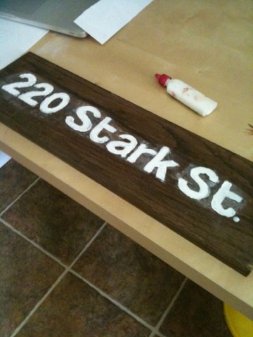 DIY Hanging Address Plaque