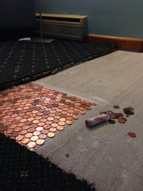 Laying your penny floor