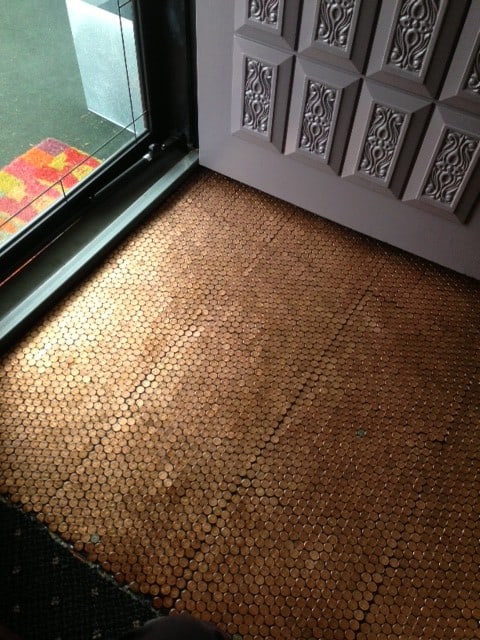 Make A Floor Out Of Real Pennies Step