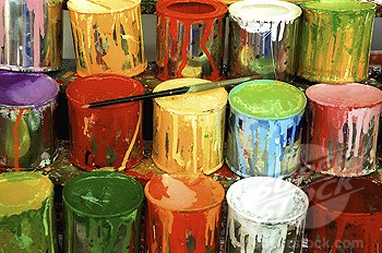 mason jar paint storage: before