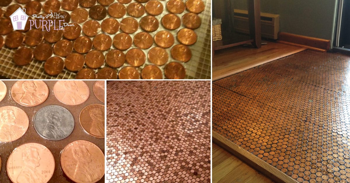 Make a floor out of REAL pennies (step by step)