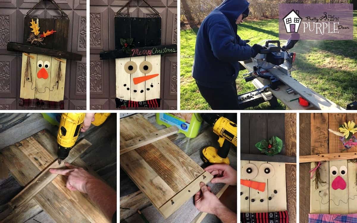 Reversible Pallet Door Hanger by PrettyPurpleDoor.com