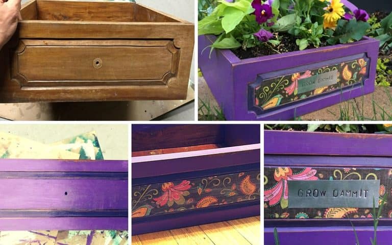 From old drawer to whimsical planter in an afternoon!
