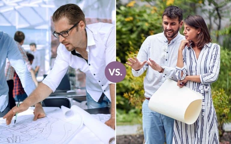 How do landscape architects and landscape designers differ?