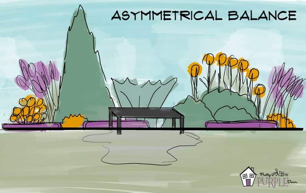 Achieving asymmetrical balance in your garden design