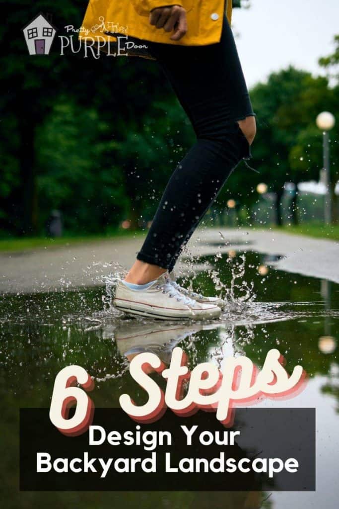 womans legs, wearing black pants and sneakers jumping in a puddle.