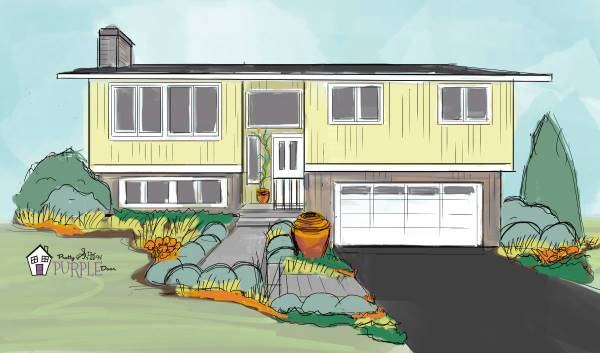Balanced landscape illustration - after