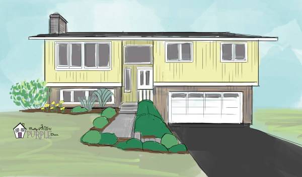 Unbalanced landscape illustration - before
