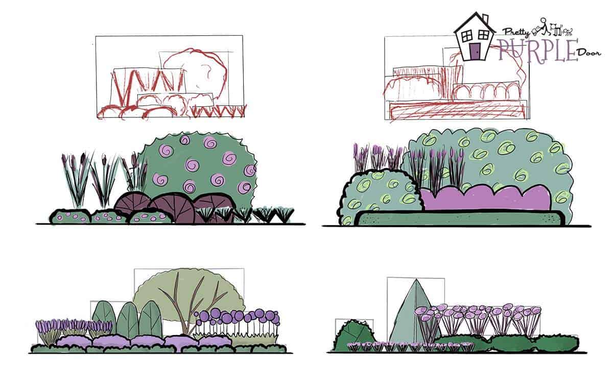 4 Landscape Illustrations using Blocking Method