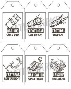 DIY build a fort kit tags and labels - printable