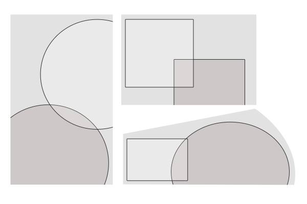 Draw interlocking shapes for your landscape design