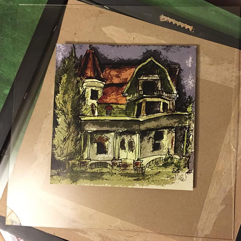 Make a floating glass frame from any picture frame Position Artwork
