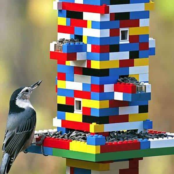 Lego bird feeder