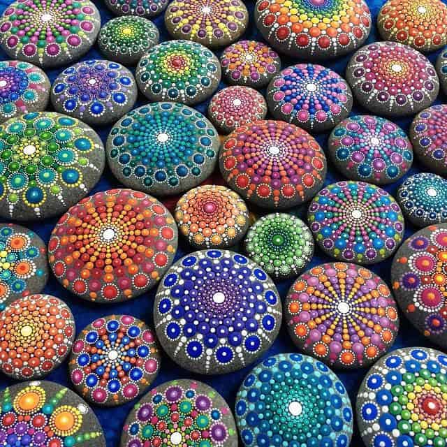 Mandala stone painting