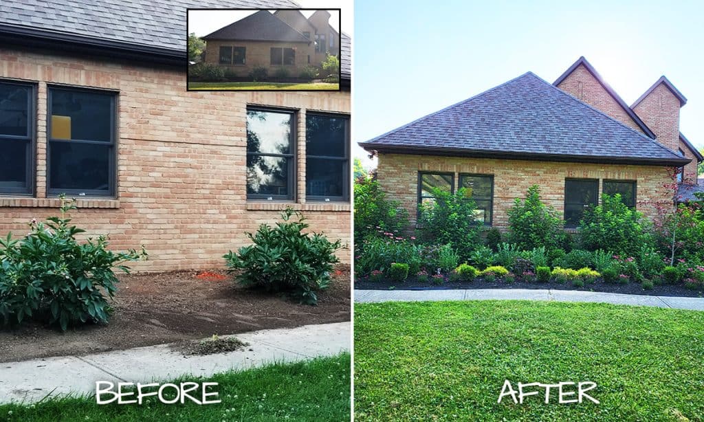 before and after the Design Your 4-Season Garden course