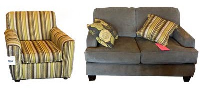 Mix and Match Couch and Chair Pair