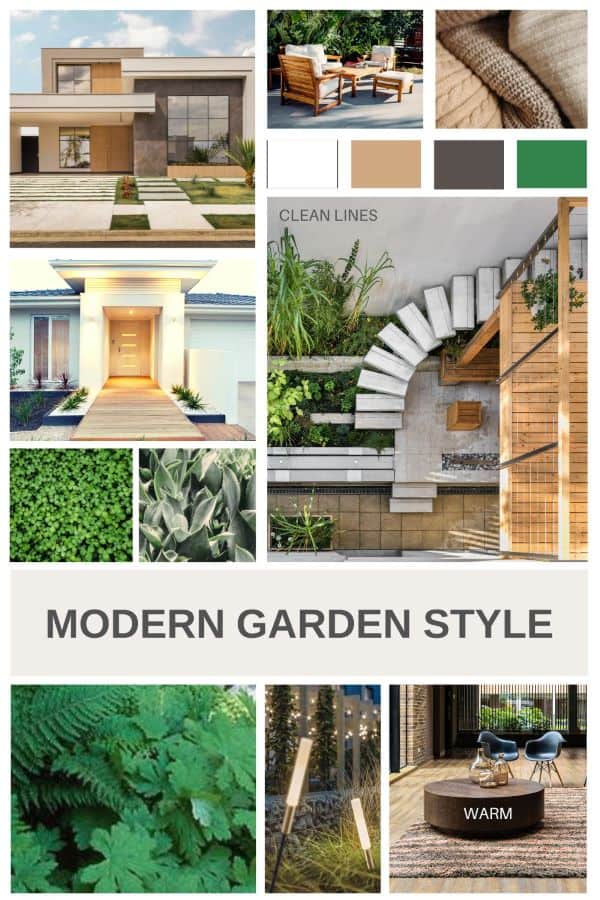 modern garden mood board