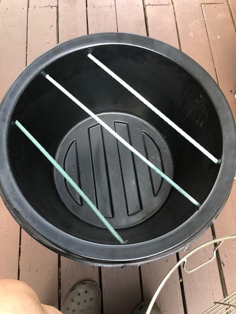 Stakes inside basin add extra support