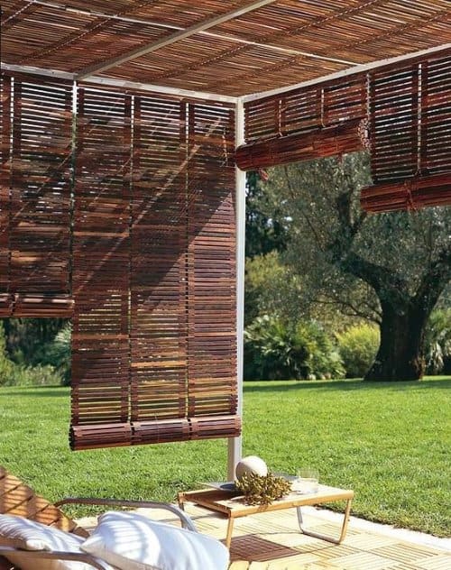 Use blinds to screen second story neighbors view