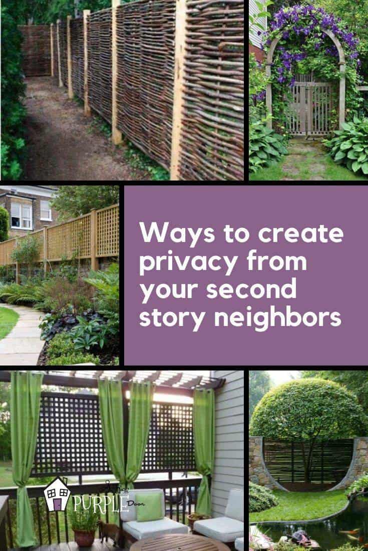 Ways to create privacy from your second story neighbors pinterest image