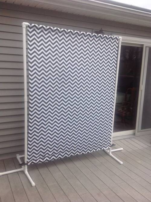 PVC Sheet screen for privacy from second story neighbor
