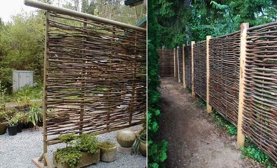 Wattle Fencing for Privacy from 2-story neighbors