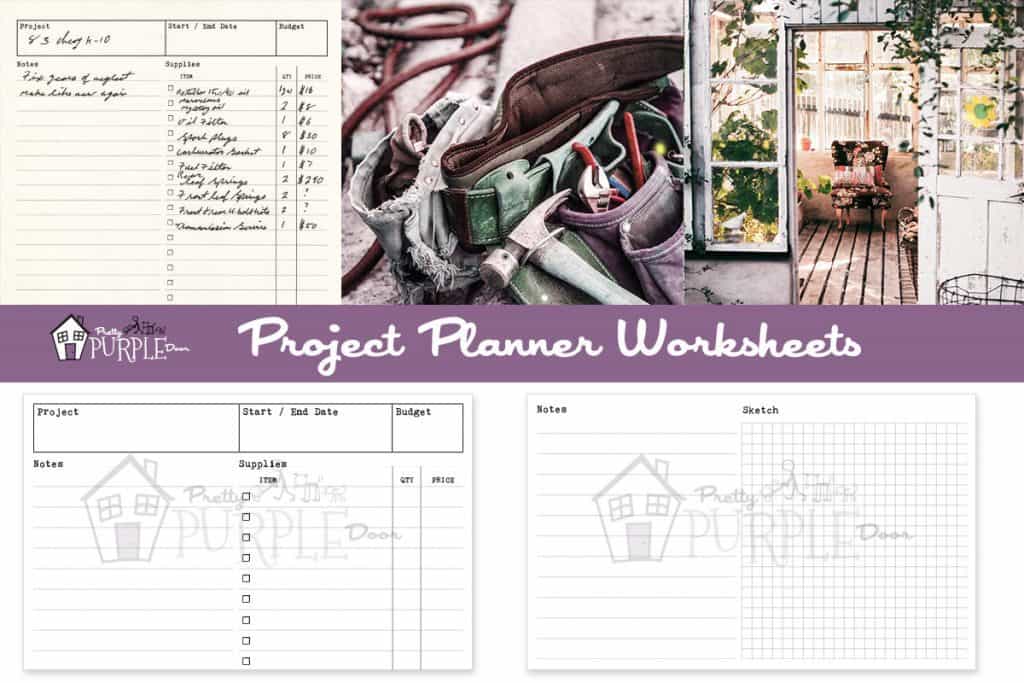 Project Planner worksheets