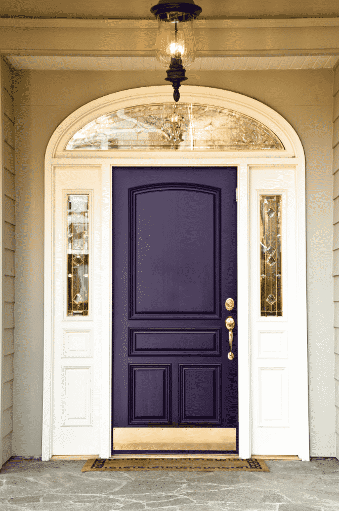 There's something regal and majestic about midnight purple as a front door.
