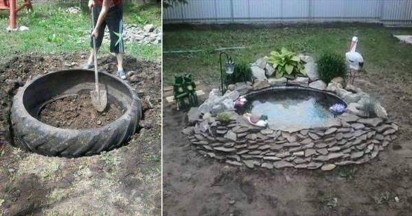 Tractor tire pond